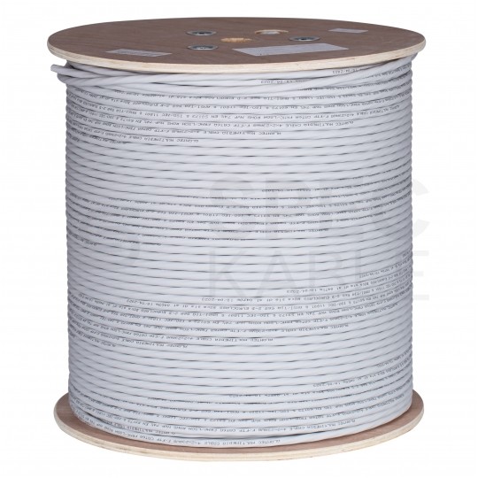 Kabel sieciowy F/FTP kat.6A skrętka 4x2x0,57mm wewnętrzny B2ca bezhalogenowy LSOH szary Alantec