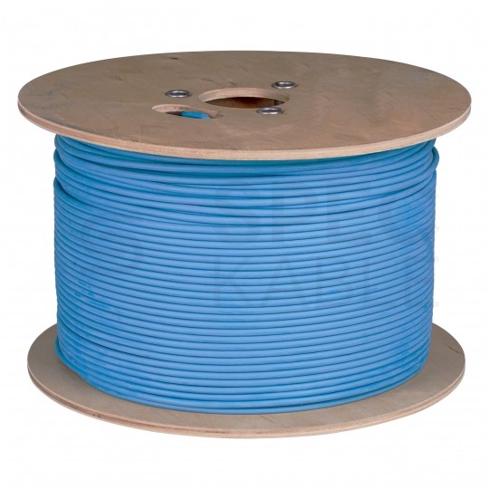 Kabel sieciowy F/UTP kat.5 skrętka 4x2x0,5mm wewnętrzny Dca bezhalogenowy LSOH niebieski Telegärtner