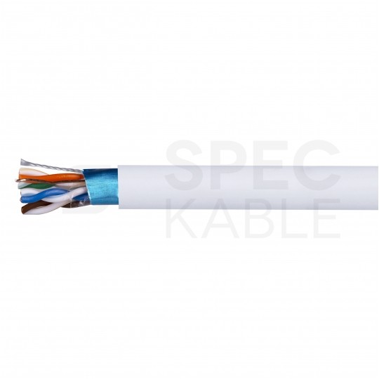 Kabel sieciowy F/UTP kat.5e skrętka 4x2x0,47mm wewnętrzny Eca PVC szary DOMNET