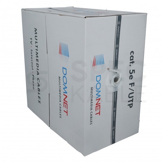 Kabel sieciowy F/UTP kat.5e skrętka 4x2x0,47mm wewnętrzny Eca PVC szary DOMNET