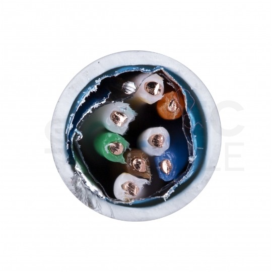 Kabel sieciowy F/UTP kat.5e skrętka 4x2x0,47mm wewnętrzny Eca PVC szary DOMNET