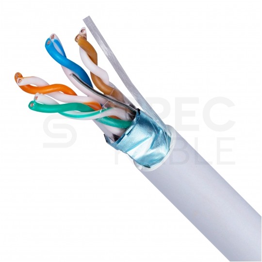 Kabel sieciowy F/UTP kat.5e skrętka 4x2x0,48mm wewnętrzny PVC szary linka Alantec