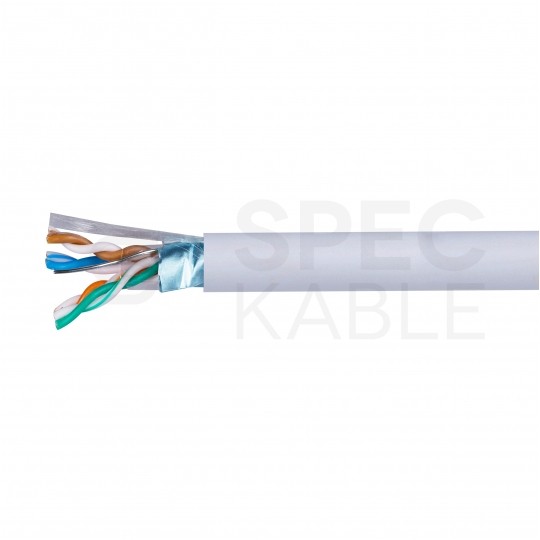 Kabel sieciowy F/UTP kat.5e skrętka 4x2x0,51mm wewnętrzny Eca PVC szary Alantec
