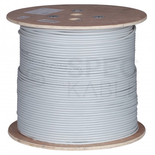 Kabel sieciowy F/UTP kat.5e skrętka 4x2x0,51mm wewnętrzny Eca PVC szary Alantec