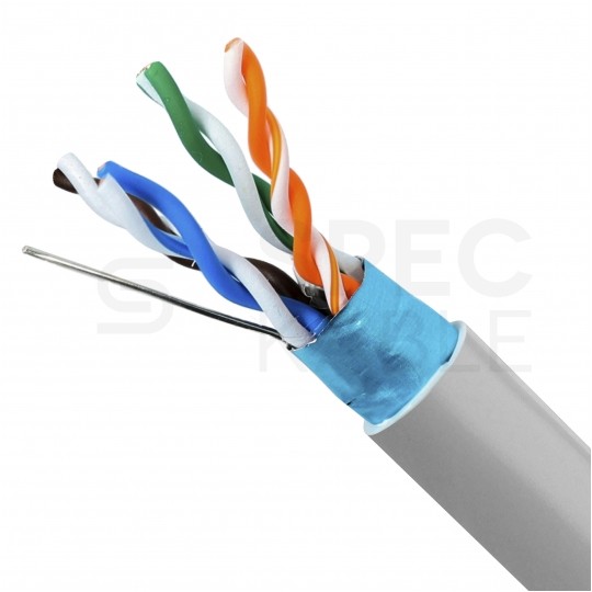 Kabel sieciowy F/UTP kat.5e skrętka 4x2x0,5mm wewnętrzny Eca PVC szary Bitner BiTLAN