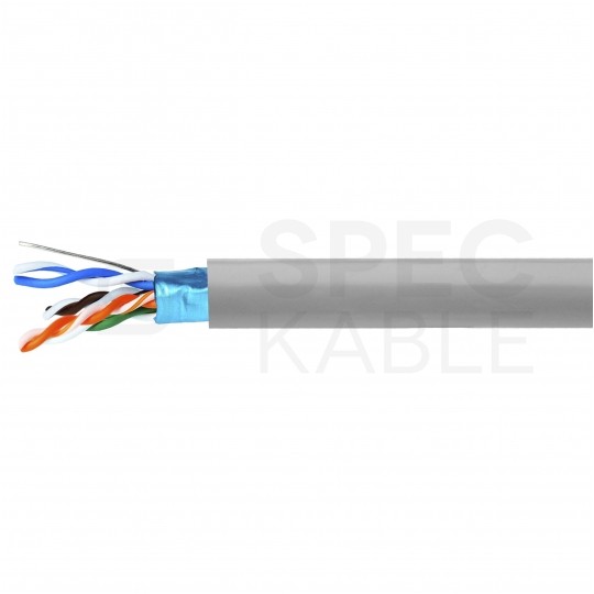 Kabel sieciowy F/UTP kat.5e skrętka 4x2x0,5mm wewnętrzny Eca PVC szary Bitner BiTLAN