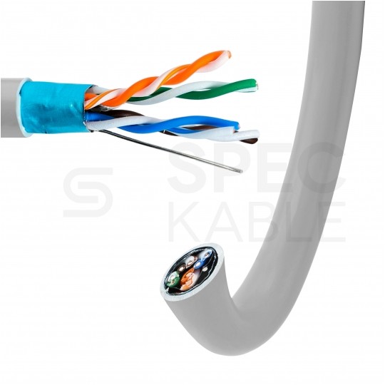 Kabel sieciowy F/UTP kat.5e skrętka 4x2x0,5mm wewnętrzny Eca PVC szary Bitner BiTLAN