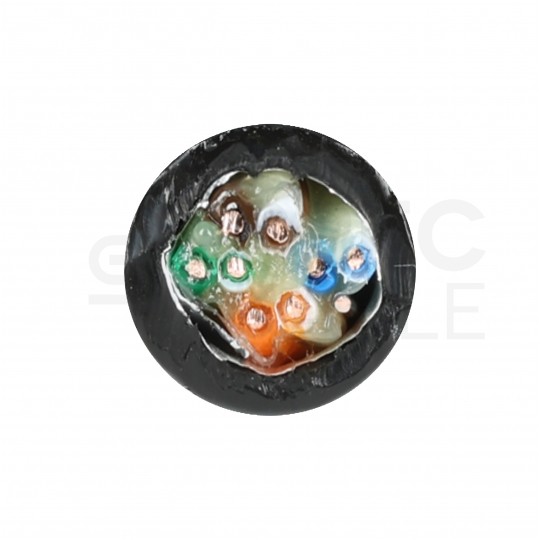 Kabel sieciowy F/UTP kat.5e skrętka 4x2x0,5mm zewnętrzny żelowany PE czarny Bitner BiTLAN