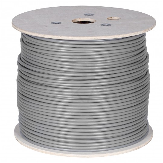 Kabel sieciowy F/UTP kat.6 skrętka 4x2x0,51mm wewnętrzny Eca PVC szary NEKU