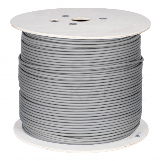 Kabel sieciowy F/UTP kat.6 skrętka 4x2x0,56mm wewnętrzny Dca bezhalogenowy LSOH szary NEKU