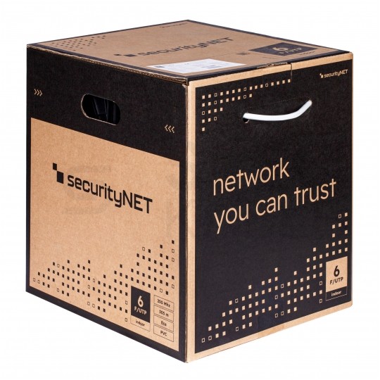 Kabel sieciowy F/UTP kat.6 skrętka 4x2x0,56mm wewnętrzny PVC szary SecurityNET