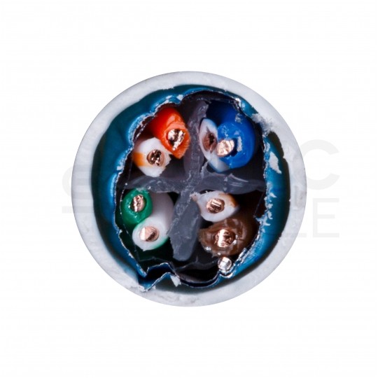 Kabel sieciowy F/UTP kat.6 skrętka 4x2x0,56mm wewnętrzny PVC szary SecurityNET