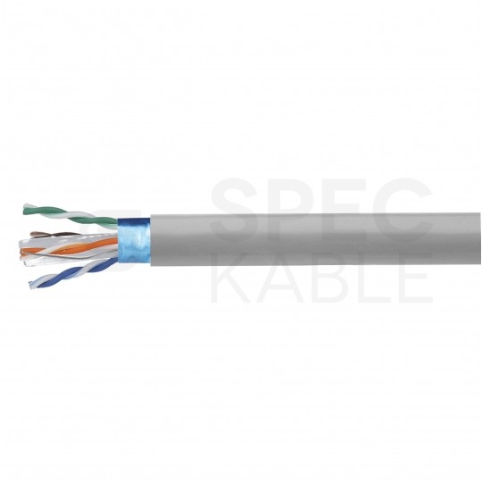 Kabel sieciowy F/UTP kat.6 skrętka 4x2x0,56mm wewnętrzny PVC szary SecurityNET