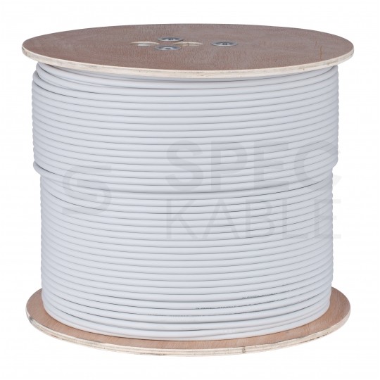 Kabel sieciowy F/UTP kat.6 skrętka 4x2x0,57mm wewnętrzny Dca bezhalogenowy LSOH szary Alantec