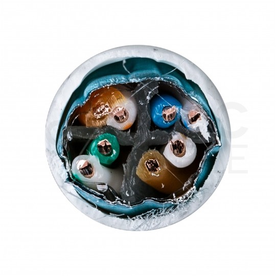 Kabel sieciowy F/UTP kat.6 skrętka 4x2x0,57mm wewnętrzny Dca bezhalogenowy LSOH szary Alantec