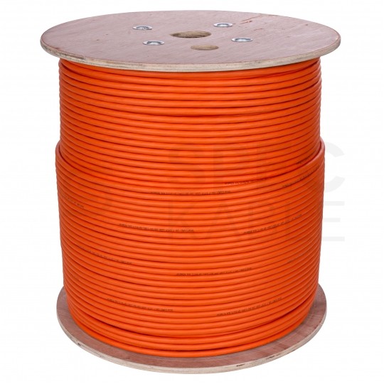 Kabel sieciowy S/FTP kat.7 skrętka 4x2x0,56mm wewnętrzny Dca bezhalogenowy LSOH pomarańczowy SecurityNET