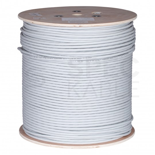 Kabel sieciowy S/FTP kat.7 skrętka 4x2x0,57mm wewnętrzny B2ca bezhalogenowy LSOH szary Alantec