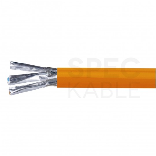 Kabel sieciowy S/FTP kat.7 skrętka 4x2x0,57mm wewnętrzny Dca bezhalogenowy LSOH pomarańczowy DIGITUS