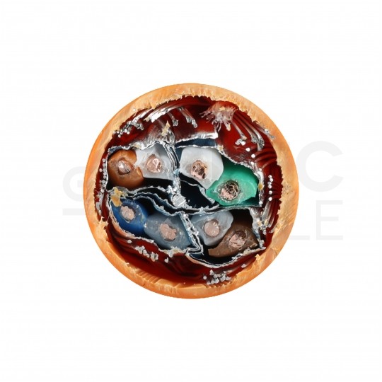 Kabel sieciowy S/FTP kat.7 skrętka 4x2x0,57mm wewnętrzny Dca bezhalogenowy LSOH pomarańczowy NEKU