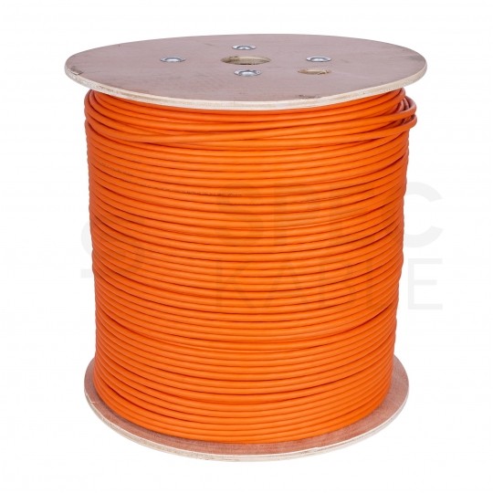 Kabel sieciowy S/FTP kat.7 skrętka 4x2x0,57mm wewnętrzny Dca bezhalogenowy LSOH pomarańczowy NEKU