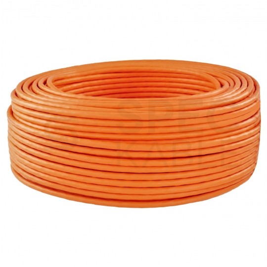 Kabel sieciowy S/FTP kat.7 skrętka 4x2x0,57mm wewnętrzny Dca bezhalogenowy LSOH pomarańczowy NEKU