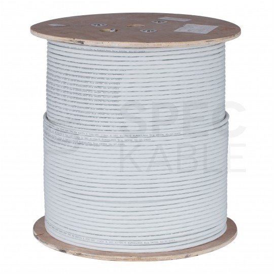 Kabel sieciowy S/FTP kat.7 skrętka 4x2x0,57mm wewnętrzny Dca bezhalogenowy LSOH szary Alantec