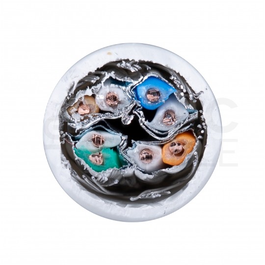 Kabel sieciowy S/FTP kat.7 skrętka 4x2x0,57mm wewnętrzny Dca bezhalogenowy LSOH szary Alantec