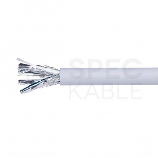 Kabel sieciowy S/FTP kat.7A skrętka 4x2x0,58mm wewnętrzny B2ca bezhalogenowy LSOH szary Alantec