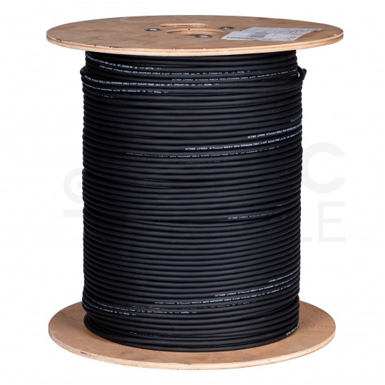 Kabel sieciowy S/UTP kat.5e skrętka mobilna 4x2x0,48mm zewnętrzny suchy PVC czarny linka Bitner BiTsound