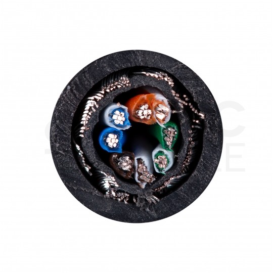 Kabel sieciowy S/UTP kat.5e skrętka mobilna 4x2x0,48mm zewnętrzny suchy PVC czarny linka Bitner BiTsound