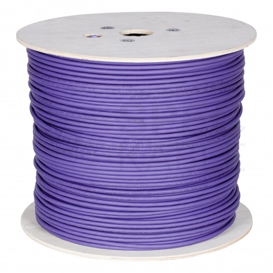 Kabel sieciowy U/FTP kat.6A skrętka 4x2x0,56mm wewnętrzny Dca bezhalogenowy LSOH fioletowy NEKU