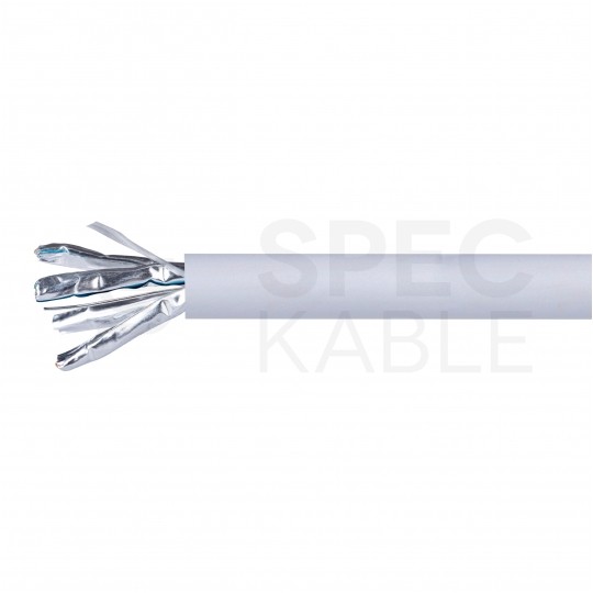 Kabel sieciowy U/FTP kat.6A skrętka 4x2x0,57mm wewnętrzny B2ca bezhalogenowy LSOH szary Alantec