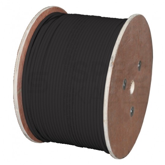 Kabel sieciowy U/FTP kat.6A skrętka 4x2x0,57mm zewnętrzny żelowany PE czarny Alantec