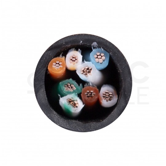 Kabel sieciowy U/UTP kat.5 skrętka 4x2x0,58mm wewnętrzny PVC czarny linka Telegärtner