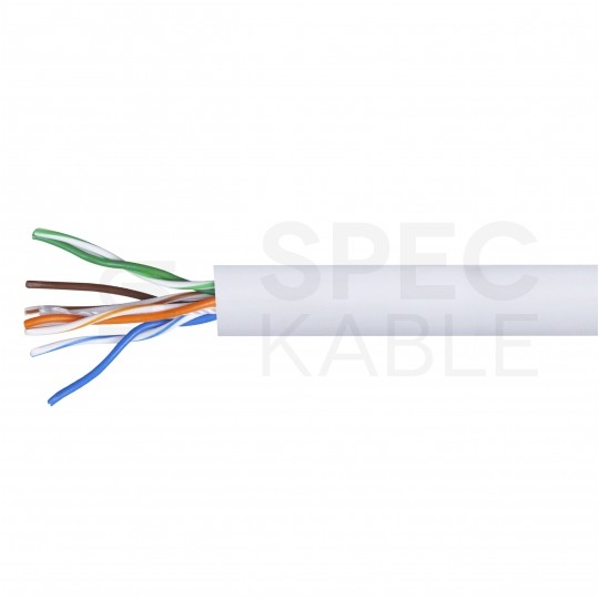 Kabel sieciowy U/UTP kat.5e skrętka 4x2x0,45mm wewnętrzny Eca PVC biały DAHUA