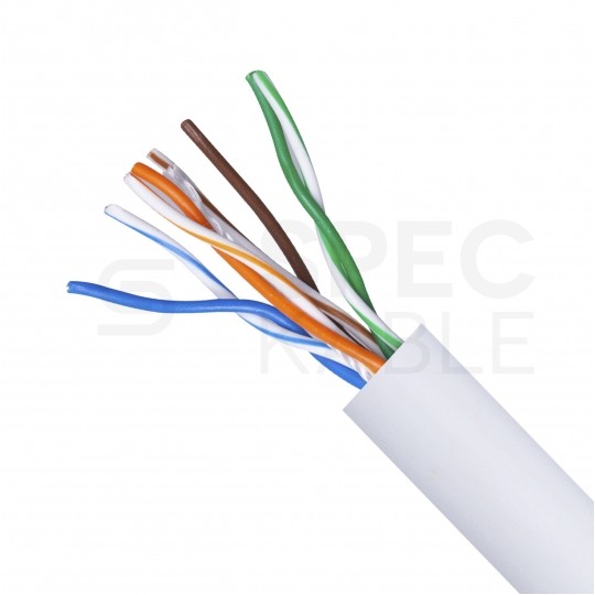 Kabel sieciowy U/UTP kat.5e skrętka 4x2x0,45mm wewnętrzny Eca PVC biały DAHUA