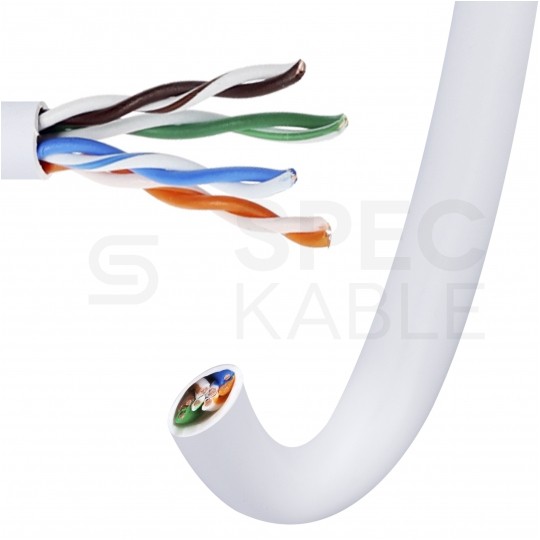 Kabel sieciowy U/UTP kat.5e skrętka 4x2x0,45mm wewnętrzny Eca PVC biały DAHUA karton (BOX) 305m