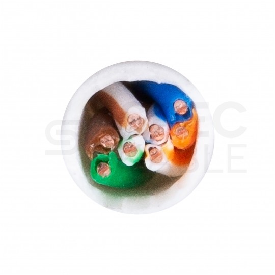 Kabel sieciowy U/UTP kat.5e skrętka 4x2x0,45mm wewnętrzny Eca PVC biały DAHUA karton (BOX) 305m