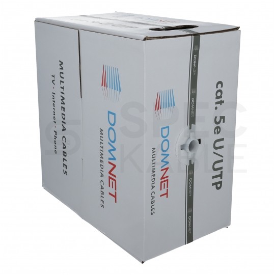 Kabel sieciowy U/UTP kat.5e skrętka 4x2x0,47mm wewnętrzny Eca PVC biały DOMNET