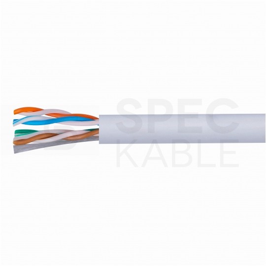 Kabel sieciowy U/UTP kat.5e skrętka 4x2x0,47mm wewnętrzny Eca PVC szary Q-LANTEC