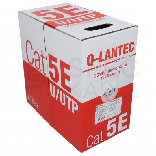 Kabel sieciowy U/UTP kat.5e skrętka 4x2x0,47mm wewnętrzny Eca PVC szary Q-LANTEC