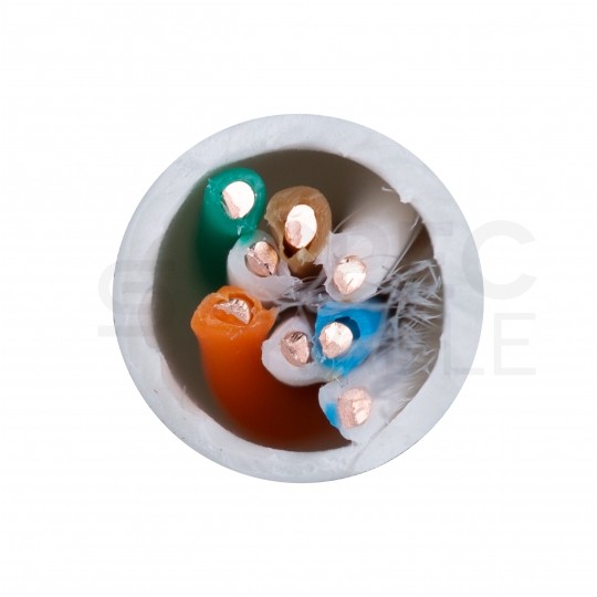 Kabel sieciowy U/UTP kat.5e skrętka 4x2x0,47mm wewnętrzny Eca PVC szary Q-LANTEC