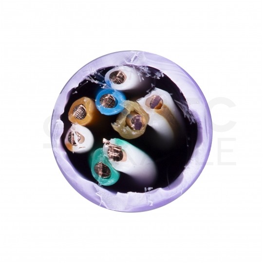 Kabel sieciowy U/UTP kat.5e skrętka 4x2x0,51mm wewnętrzny Dca bezhalogenowy LSOH fioletowy Molex