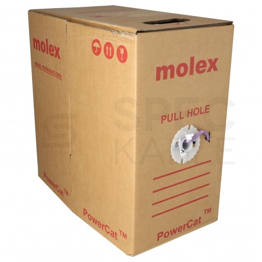 Kabel sieciowy U/UTP kat.5e skrętka 4x2x0,51mm wewnętrzny Dca bezhalogenowy LSOH fioletowy Molex