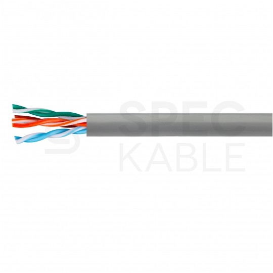 Kabel sieciowy U/UTP kat.5e skrętka 4x2x0,51mm wewnętrzny Eca PVC szary Molex
