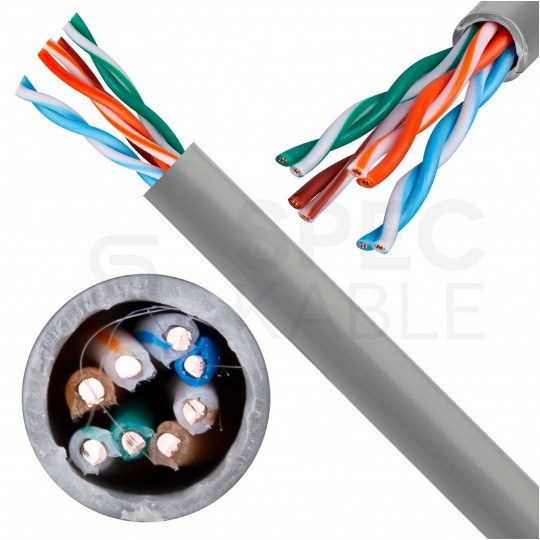 Kabel sieciowy U/UTP kat.5e skrętka 4x2x0,51mm wewnętrzny FRPVC szary Molex