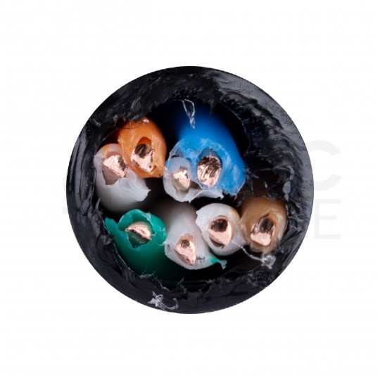 Kabel sieciowy U/UTP kat.5e skrętka 4x2x0,51mm zewnętrzny suchy PE czarny Alantec