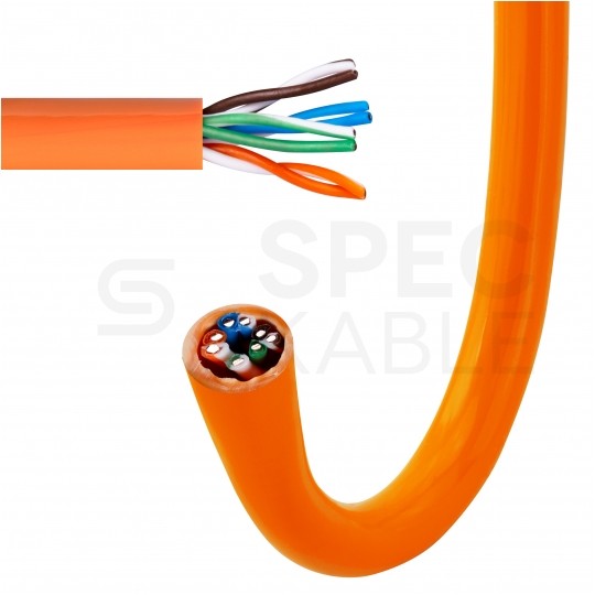 Kabel sieciowy U/UTP kat.5e skrętka 4x2x0,5mm wewnętrzny Dca bezhalogenowy LSOH pomarańczowy Bitner BiTLAN