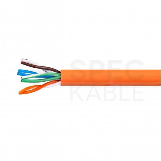 Kabel sieciowy U/UTP kat.5e skrętka 4x2x0,5mm wewnętrzny Dca bezhalogenowy LSOH pomarańczowy Bitner BiTLAN