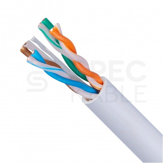 Kabel sieciowy U/UTP kat.5e skrętka 4x2x0,5mm wewnętrzny Eca PVC szary Alantec